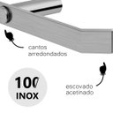Ver imagem 3 de Porta Papel Higiênico para Banheiro Acessório Suporte Papeleira Grego Metal Escovado Patmos