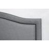 Cabeceira Queen Provençal Luxo Estofada 160x60 - Suede Cinza - Tachas Fume - 2