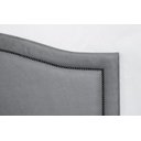 Ver imagem 2 de Cabeceira Queen Provençal Luxo Estofada 160x60 - Suede Cinza - Tachas Fume