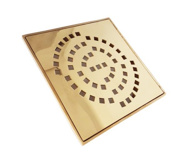 Ralo Dourado Solar com Caixilho 15X15 - By Fineza - 1