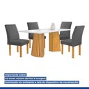 Ver imagem 7 de Conjunto Mesa Stella Ripada 120cm com 4 Cadeiras Canela Tampo Smart Plus com Vidro