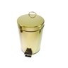 Lixeira Dourada em Aço Inox para banheiro com Pedal 12L – By Fineza - 1