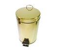 Ver imagem 1 de Lixeira Dourada em Aço Inox para banheiro com Pedal 12L – By Fineza