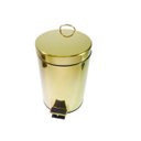 Ver imagem 1 de Lixeira Dourada em Aço Inox para banheiro com Pedal 12L – By Fineza