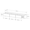 Ver imagem 4 de Rack Monaco com Painel Sierra para TV até 75 Polegadas 3 Gavetas Ripado MDF/MDP Pés em Madeira