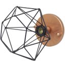 Ver imagem 3 de Lustre Teto Plafon Lâmpada Led St64 Industrial Aramado Diamante Preto Retrô Vintage Cobre Rose
