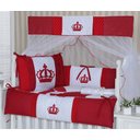 Ver imagem 1 de Kit Berço Unissex Imperial Vermelho Pingo de Gente 9 Peças - Padrão Americano - Vermelho