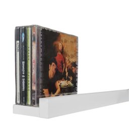 Prateleira para CDs DVDs coleção MDF Branco 8 peças 90cm - 2