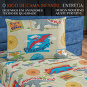 Ver imagem 2 de Conjunto de Lencol Solteiro Bouti 3 Pçs Jogo de Cama Infantil 200 Fios Super Macio:dino