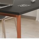 Ver imagem 4 de Mesa de Escritório Base Metal Bronze Tampo Preto 120 Cm