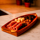 Ver imagem 4 de Barca Servir Sushi Comida Japonesa Petisqueira Tabua Madeira Teca Oriental Coreana Temaki Açaí