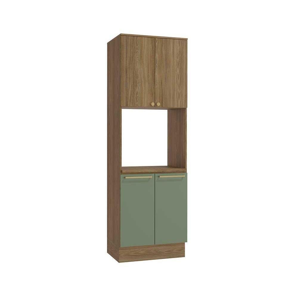 Paneleiro de Cozinha Modulado Botanic M630 4 Portas 70cm Nogueira