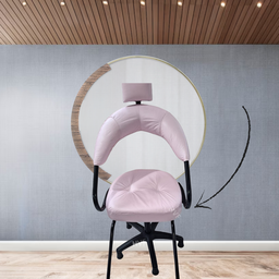 Cadeira Rosa para Salão de Beleza Almofadada Futurama Macia - 3