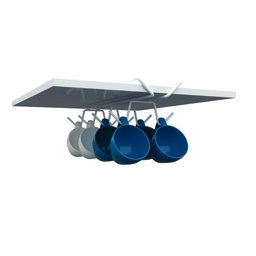 Kit 02 und. Porta Xícaras Suspenso Dicarlo Aço Branco - 3