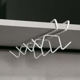 Kit 02 und. Porta Xícaras Suspenso Dicarlo Aço Branco - 1