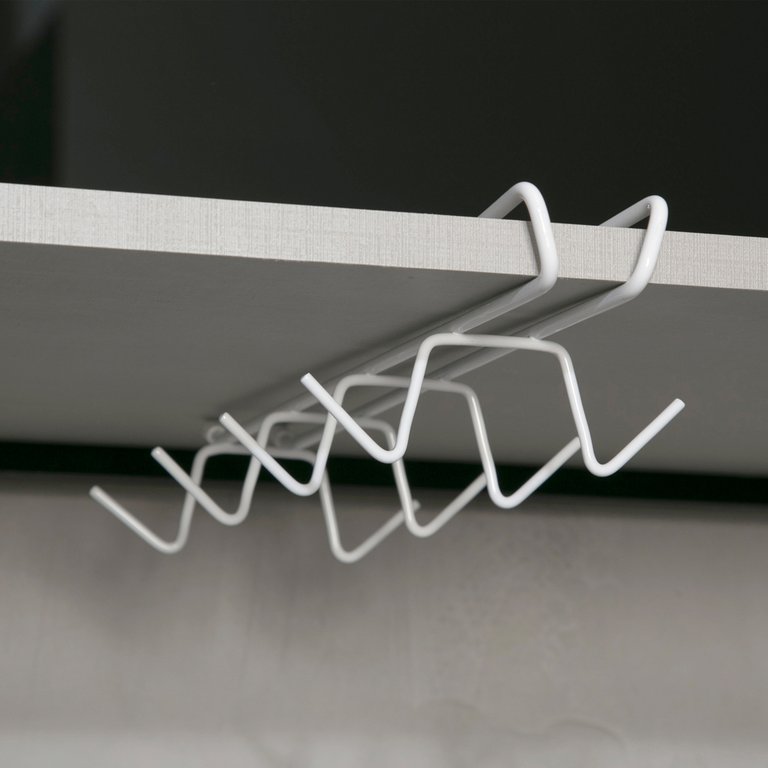 Kit 02 und. Porta Xícaras Suspenso Dicarlo Aço Branco