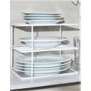 Ver imagem 3 de Suporte Organizador de Pratos Dicarlo Quadrado Aço Branco