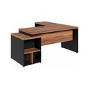 Ver imagem 4 de Mesa de Escritório em L Diretor 1,92 x 1,60 Tampo 40mm com Gaveteiro – Nogal Sevilha / Preto