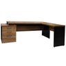 Mesa Pedestal com L - 1,92x1,60M - Webstart - Nogal Sevilha/Preto - 7