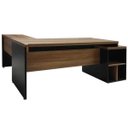 Ver imagem 6 de Mesa Pedestal com L - 1,92x1,60M - Webstart - Nogal Sevilha/Preto