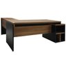 Mesa Pedestal com L - 1,92x1,60M - Webstart - Nogal Sevilha/Preto - 6