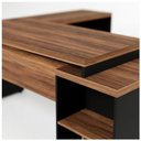 Ver imagem 6 de Mesa de Escritório em L Diretor 1,92 x 1,60 Tampo 40mm com Gaveteiro – Nogal Sevilha / Preto