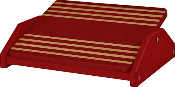 Apoio Ergonômico para Pés em MDF Vermelho Ajustável Souza 3705