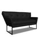 Ver imagem 1 de Sofá Namoradeira 2 Lug Industrial Pto Anitta Sintético Pu Preto D03 - D'Rossi