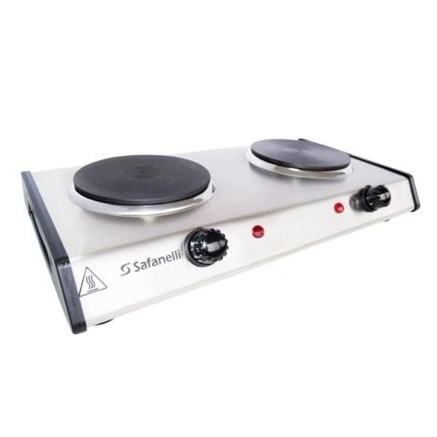 Fogão Elétrico Portátil 2 Placas Safanelli Inox - 220V