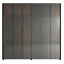 Ver imagem 7 de Guarda Roupa Reflecta 6 Portas LED Preto - Gelius