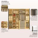 Ver imagem 3 de Guarda Roupa Reflecta 6 Portas LED Preto - Gelius