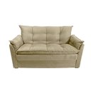 Ver imagem 4 de Sofá Small 3 Lugares Conforto Nude Suede 160cm Estrutura MDF MDP Design Moderno Herrero