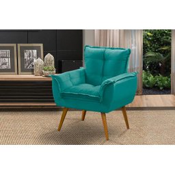 Kit 2 Poltronas Decorativa Opala Suede Tiffany - 2