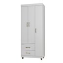 Ver imagem 2 de Roupeiro Solteiro 3 Portas 2 Gavetas Branco 2232-50 Araplac