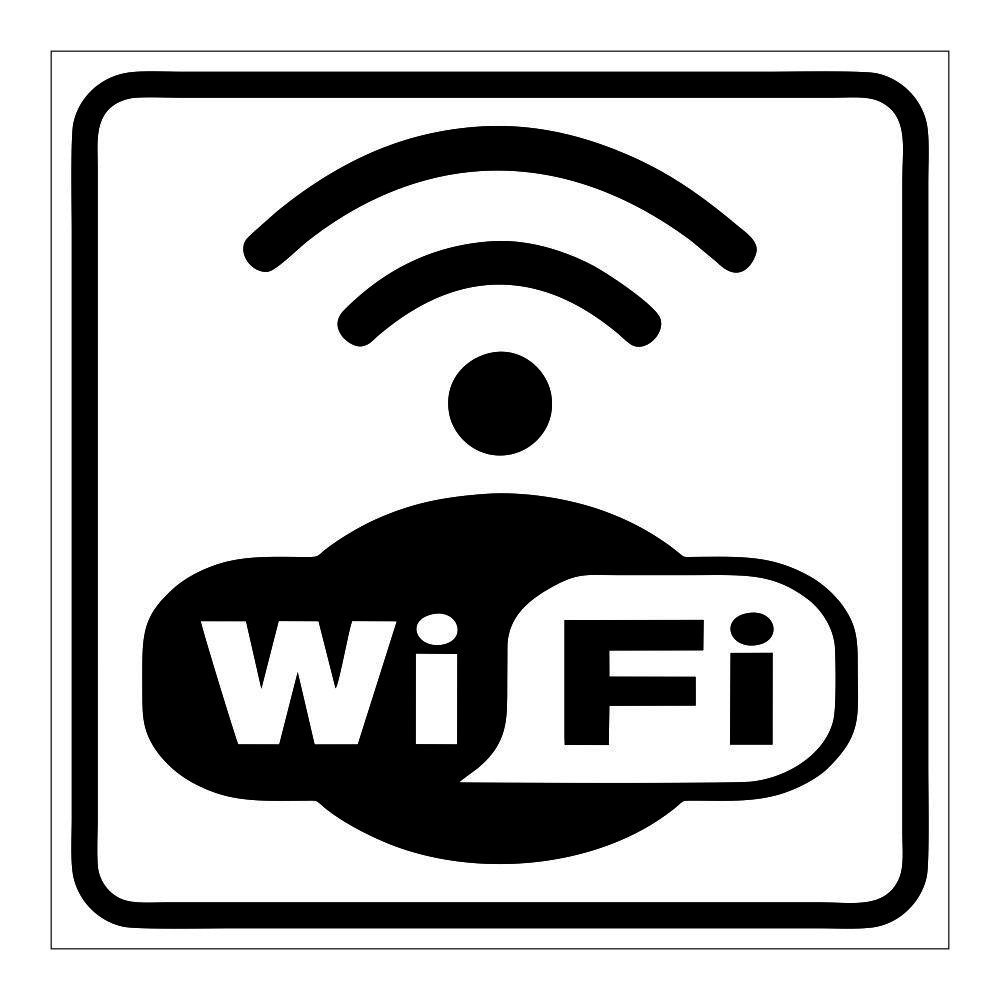 Placa De Sinalização Wi-Fi 15x15cm TaColado 03 Unidades