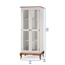 Ver imagem 4 de Cristaleira 2 Portas e 3 Prateleiras com Pés Luiz Xv 60300 Linz Móveis - Off White/imbuia
