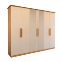 Ver imagem 1 de Guarda-roupa Bom Pastor Vellar 6 Portas Naturale | Off White