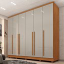 Ver imagem 1 de Guarda Roupa Sevila com 6 Portas 8 Gavetas e 10 Pés Inclusos Tcil