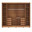 Ver imagem 3 de Guarda Roupa Sevila com 6 Portas 8 Gavetas e 10 Pés Inclusos Tcil