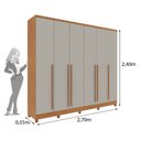 Ver imagem 4 de Guarda Roupa Sevila com 6 Portas 8 Gavetas e 10 Pés Inclusos Tcil