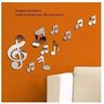 Espelho Decorativo Prata Notas Musicais 10cm Kit 10 Peças - 1