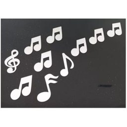 Espelho Decorativo Prata Notas Musicais 10cm Kit 10 Peças - 2