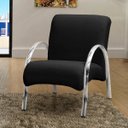 Ver imagem 1 de Poltrona Decorativa Polly 1 lugar - Preto Corino