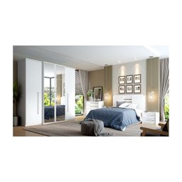 Guarda-Roupa Thb Splendore Plus Glass com Espelho 4 Portas 2 Gavetas - 2