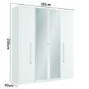 Ver imagem 4 de Guarda-Roupa Thb Splendore Plus Glass com Espelho 4 Portas 2 Gavetas