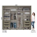 Ver imagem 4 de Guarda-Roupa Casal Cavic 2 Portas Deslizantes 6 Gavetas Henn