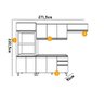 Cozinha Modulada Henn Integra 06 Peças Torre Quente 14 Portas 2 Gavetas - 4