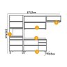 Cozinha Modulada Henn Lyra Torre Quente 05 Peças 6 Portas 7 Gavetas - 4