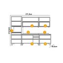 Ver imagem 3 de Cozinha Modulada Henn Lyra 07 Peças Torre Quente 8 Portas 8 Gavetas