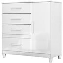 Ver imagem 1 de Cômoda para Quarto 98cm com 4 Gavetas Baco Flex Branco Z17 - Mpozenato